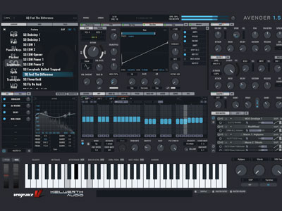 Vengeance Avenger synthesizer interface