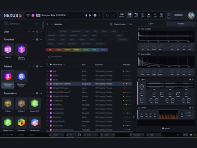 REFX Nexus 5 synth interface