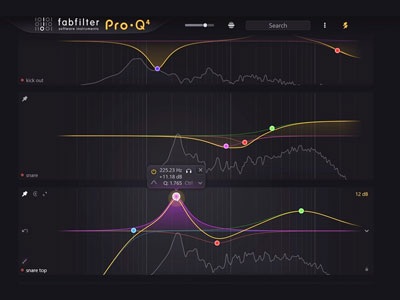 Fab-Filter Pro-Q precision EQ interface