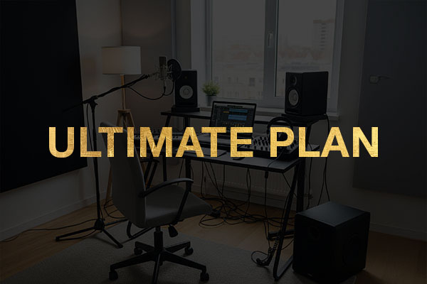 Ultimate music production studio with advanced equipment